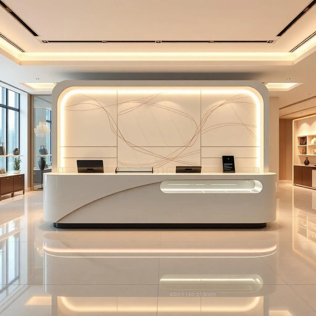 quầy thu ngân kết hợp kệ trưng bày sản phẩm