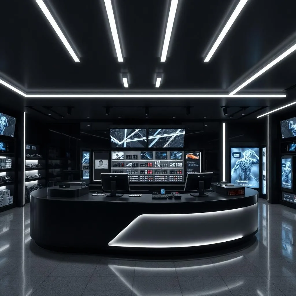 quầy thu ngân hiện đại cho cửa hàng 2025