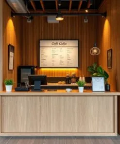 Quầy thu ngân quán cafe nhỏ