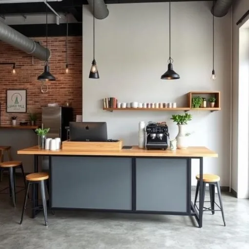 Quầy thu ngân quán cafe nhỏ