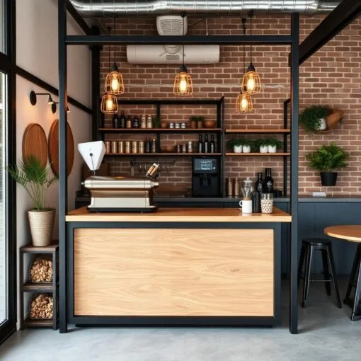 Quầy thu ngân quán cafe nhỏ