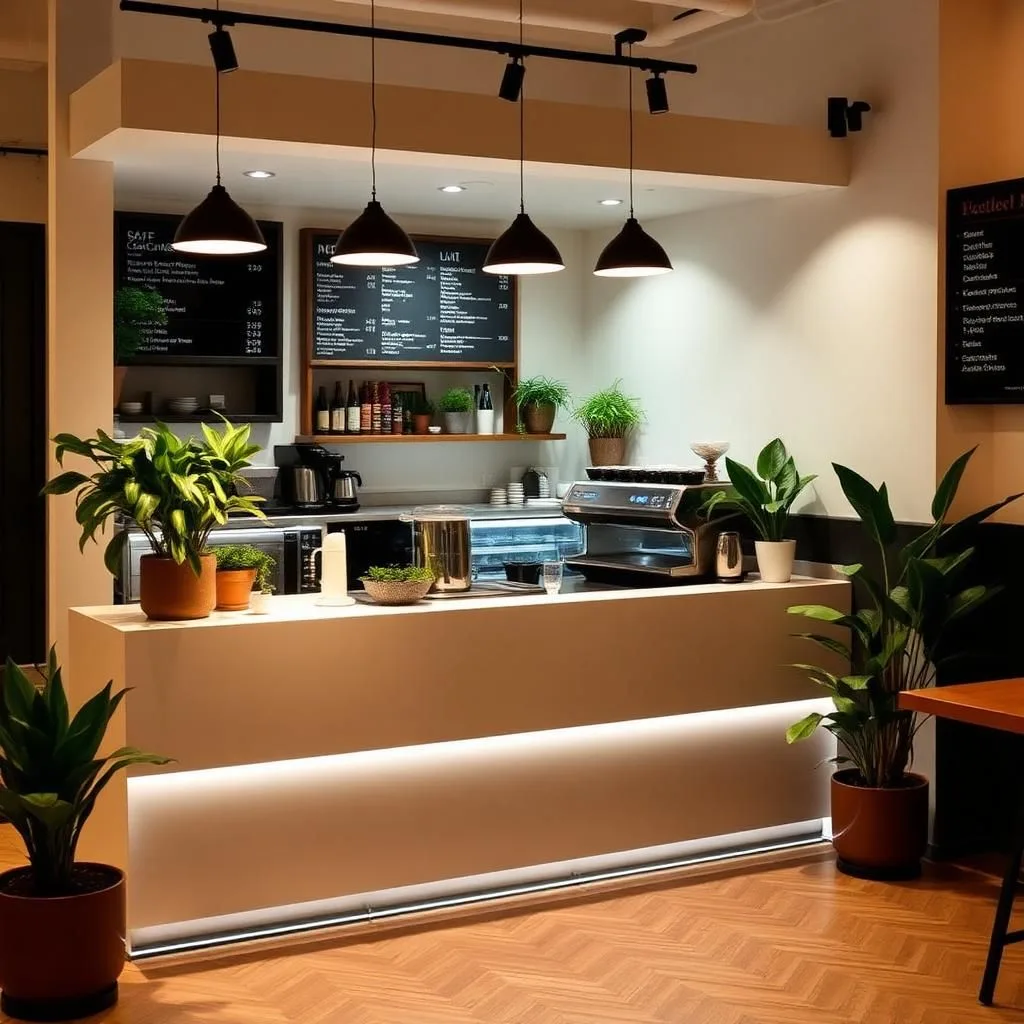 Quầy thu ngân quán cafe nhỏ