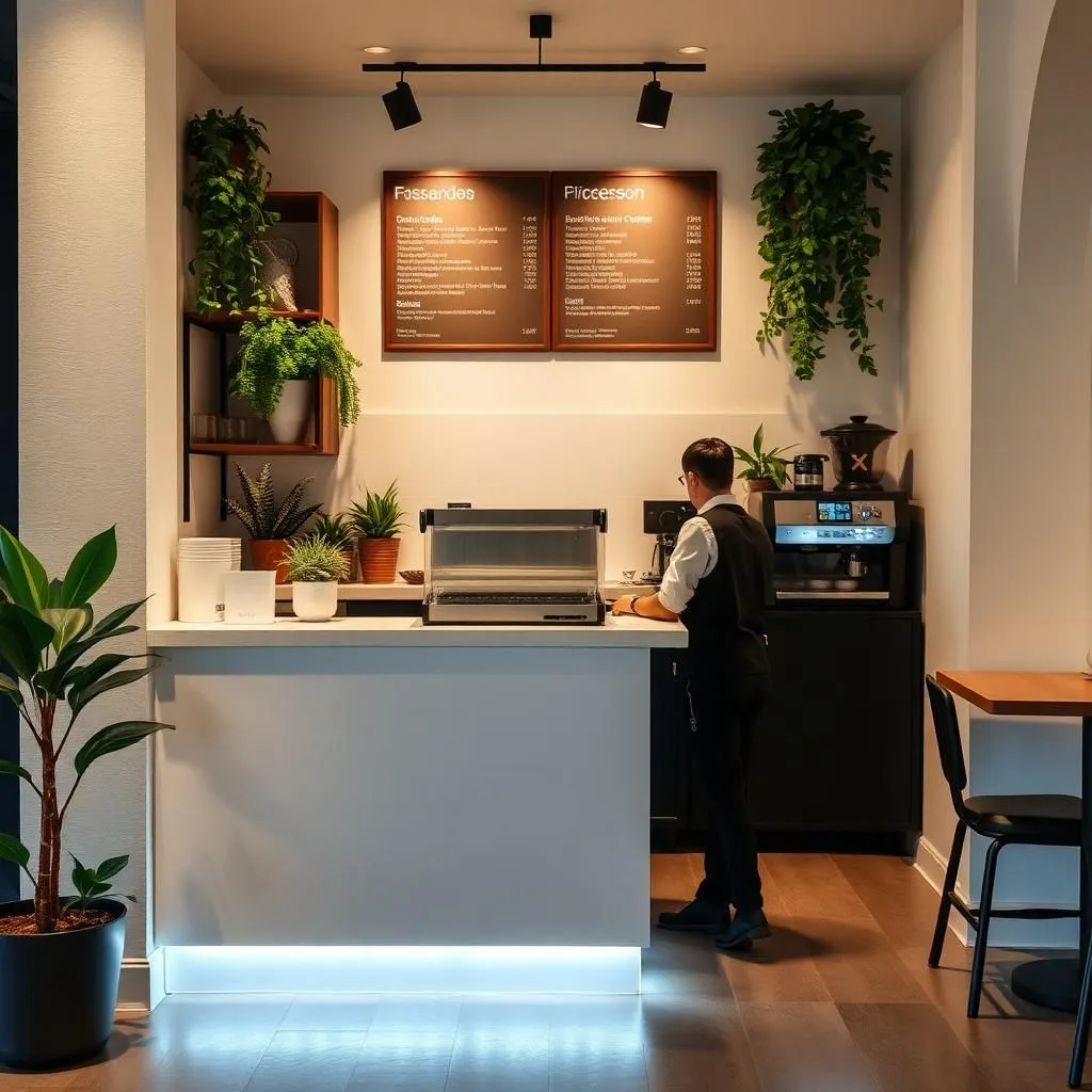Quầy thu ngân quán cafe nhỏ