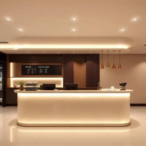 Quầy thu ngân nhà hàng sang trọng