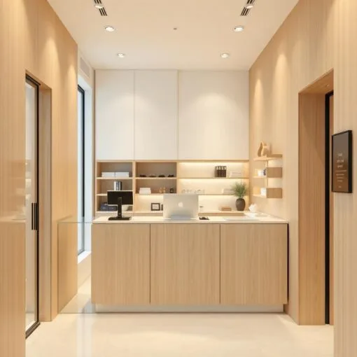 Quầy thu ngân hiện đại cho spa cao cấp