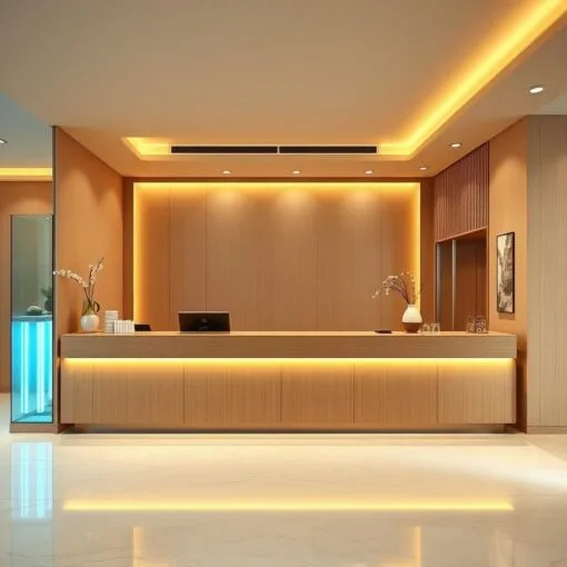 Quầy thu ngân hiện đại cho spa cao cấp