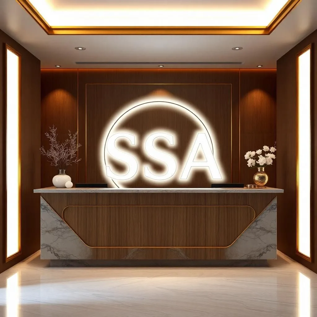 Quầy thu ngân hiện đại cho spa cao cấp