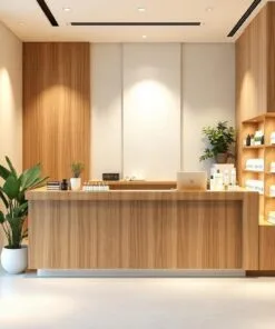 Quầy thu ngân hiện đại cho spa cao cấp