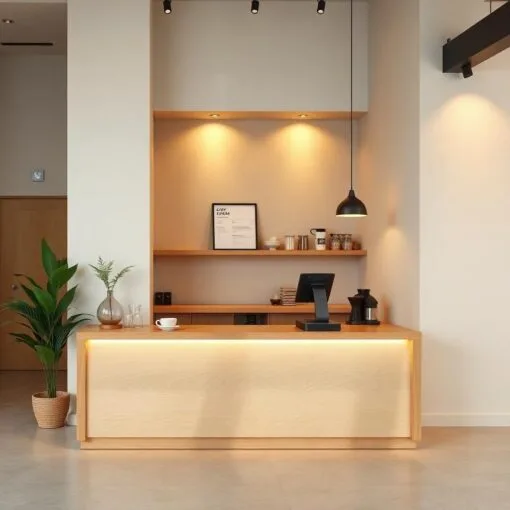 Quầy thu ngân quán cafe nhỏ gọn tiện lợi