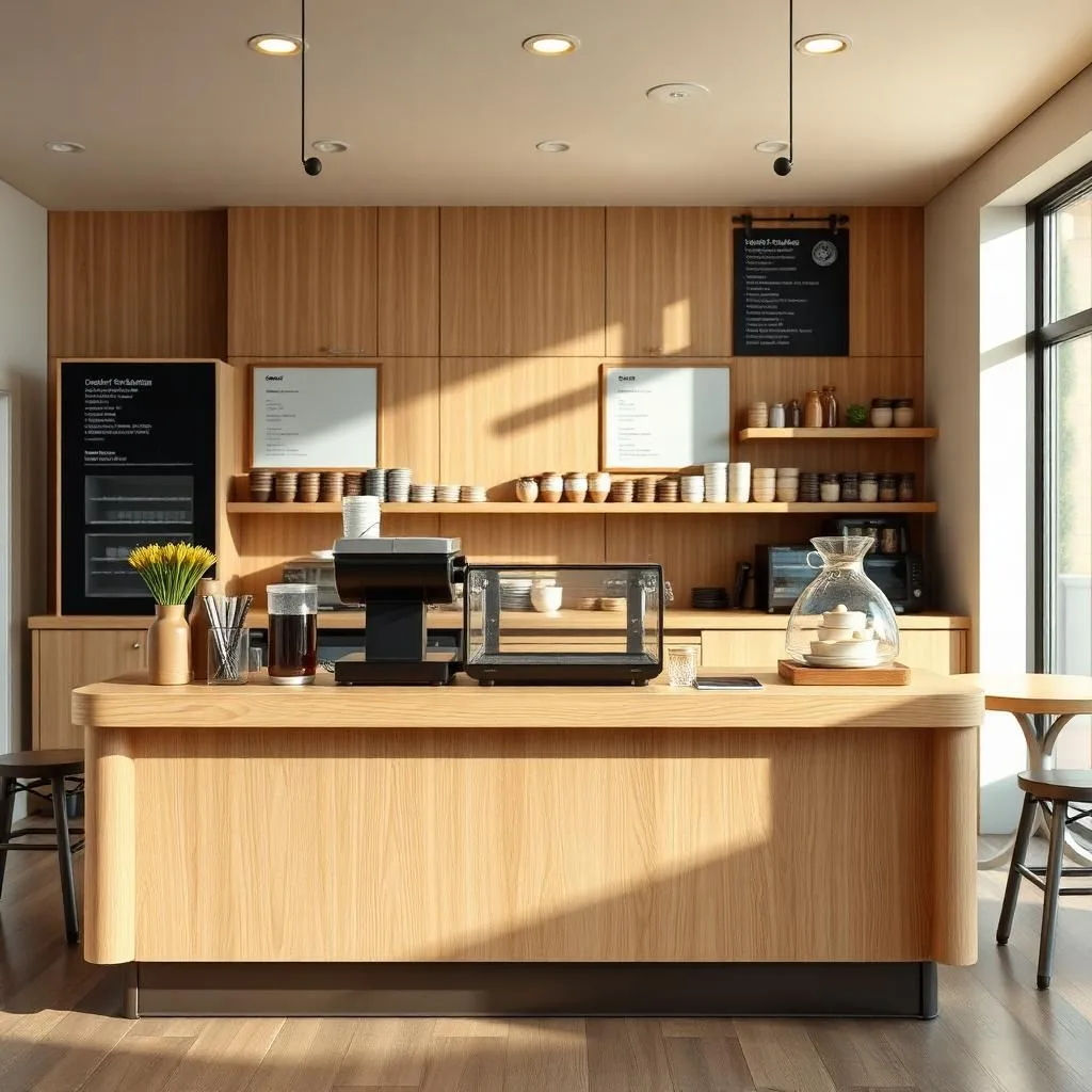 Quầy thu ngân quán cafe nhỏ gọn tiện lợi