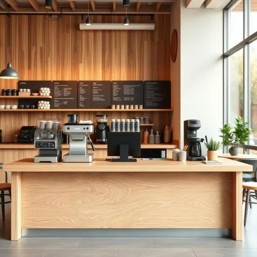 Quầy thu ngân quán cafe nhỏ gọn tiện lợi