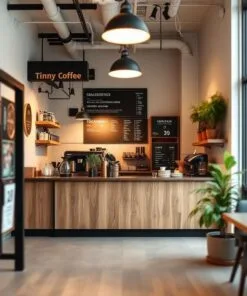 Quầy thu ngân quán cafe nhỏ gọn tiện lợi