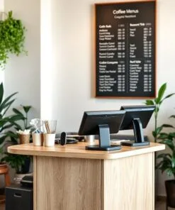 Quầy thu ngân quán cafe nhỏ gọn tiện lợi