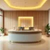 Quầy thu ngân kiểu dáng bo góc mềm mại