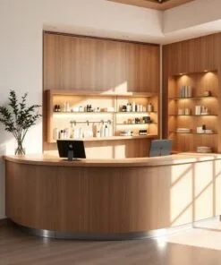 Quầy thu ngân kiểu dáng bo góc mềm mại