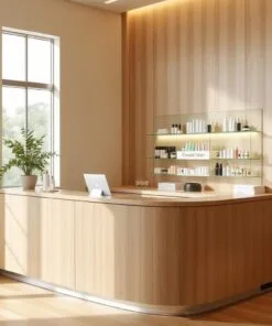 Quầy thu ngân kiểu dáng bo góc mềm mại