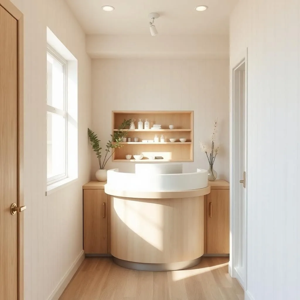 Quầy thu ngân kiểu dáng bo góc mềm mại