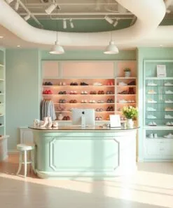 Quầy thu ngân shop giày dép