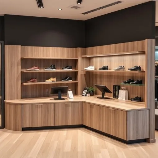 Quầy thu ngân shop giày dép