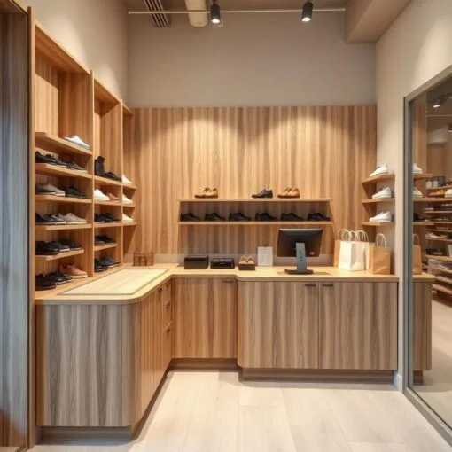 Quầy thu ngân shop giày dép