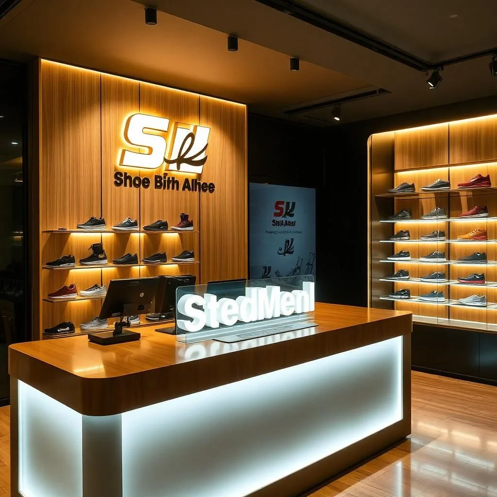 Quầy thu ngân shop giày dép