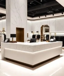 Quầy thu ngân phối đá marble