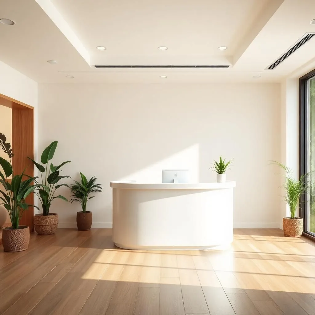 Quầy thu ngân tone trắng tinh tế