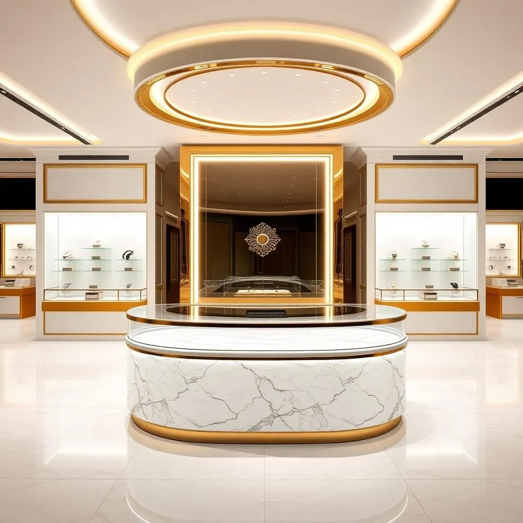 Quầy thu ngân shop trang sức Quầy thu ngân shop trang sức