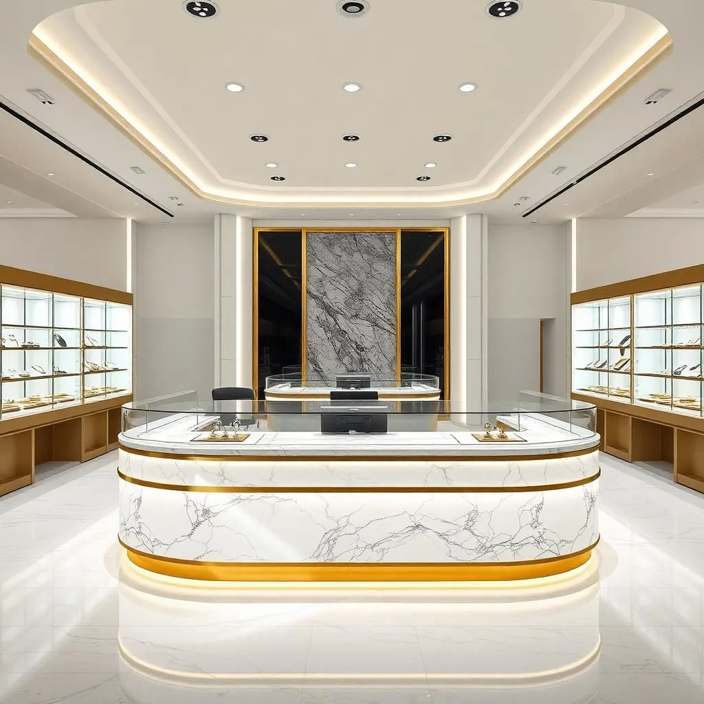 Quầy thu ngân shop trang sức Quầy thu ngân shop trang sức