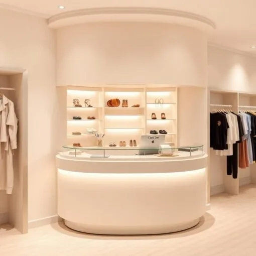 Quầy thu ngân shop quần áo