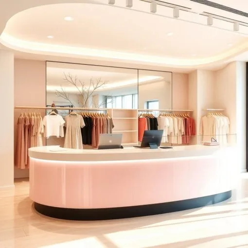 Quầy thu ngân shop quần áo