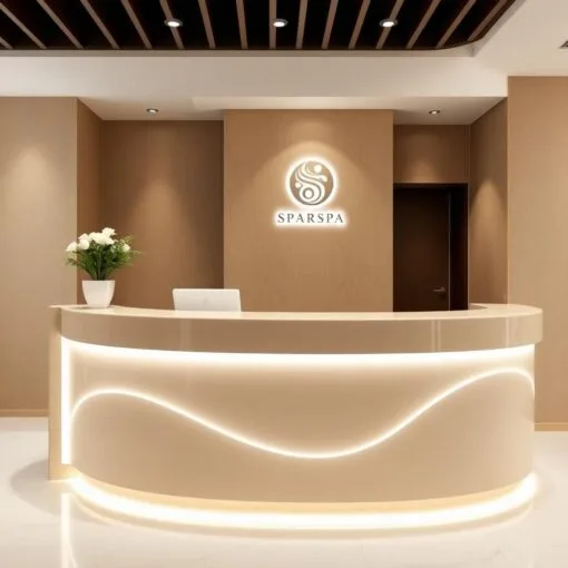 Quầy thu ngân kết hợp lễ tân spa