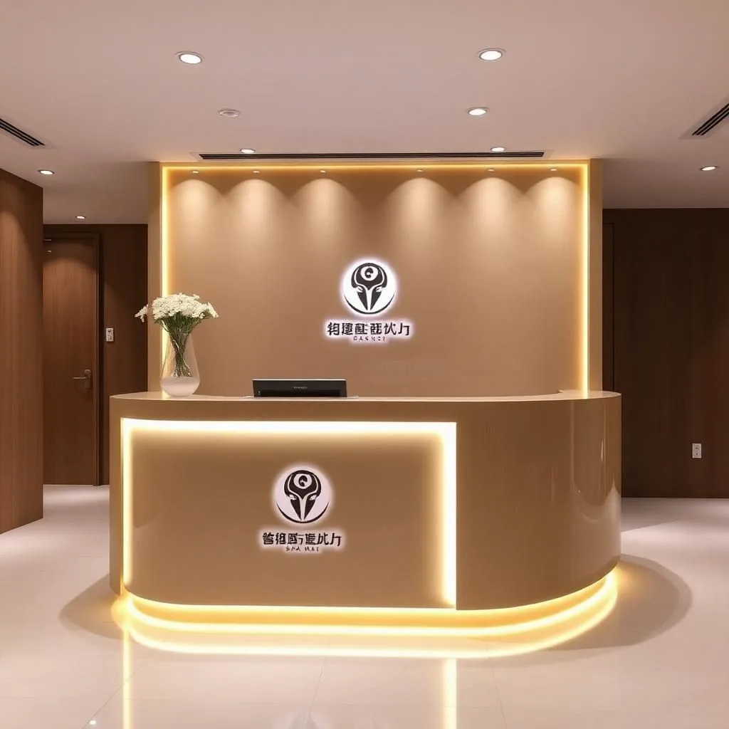 Quầy thu ngân kết hợp lễ tân spa