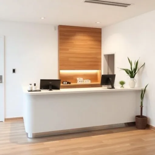 Quầy thu ngân kết hợp lễ tân spa