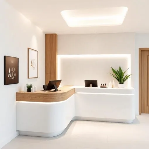 Quầy thu ngân kết hợp lễ tân spa