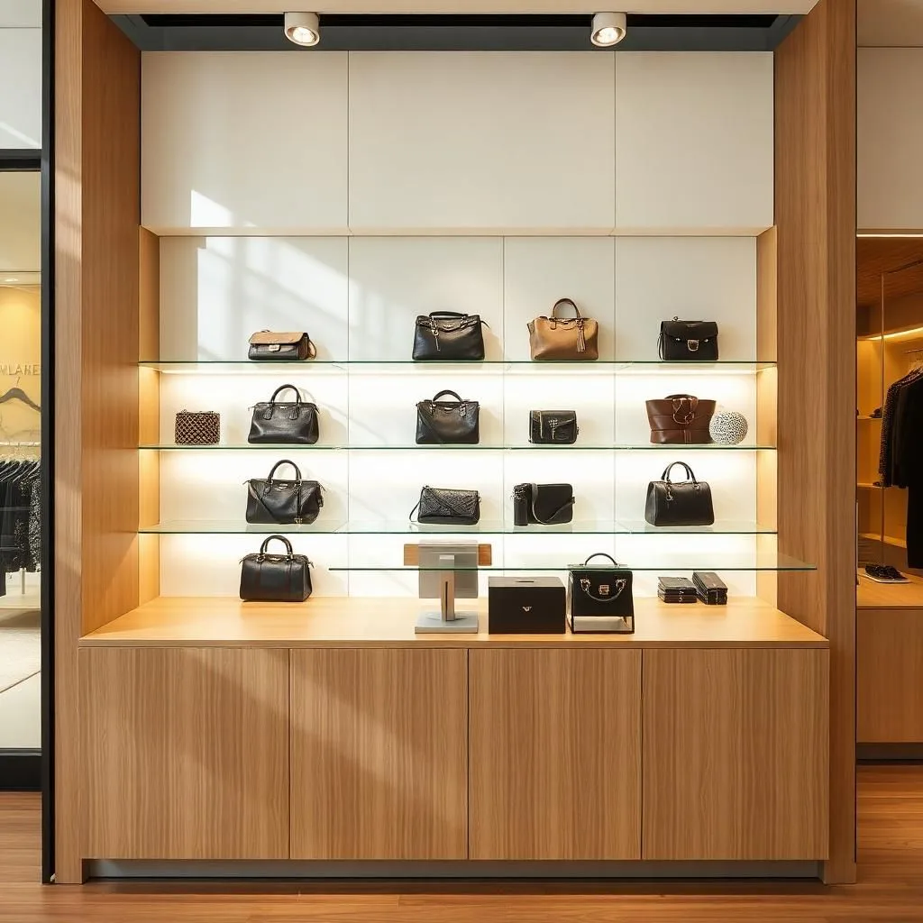 Quầy thu ngân có kệ trưng bày