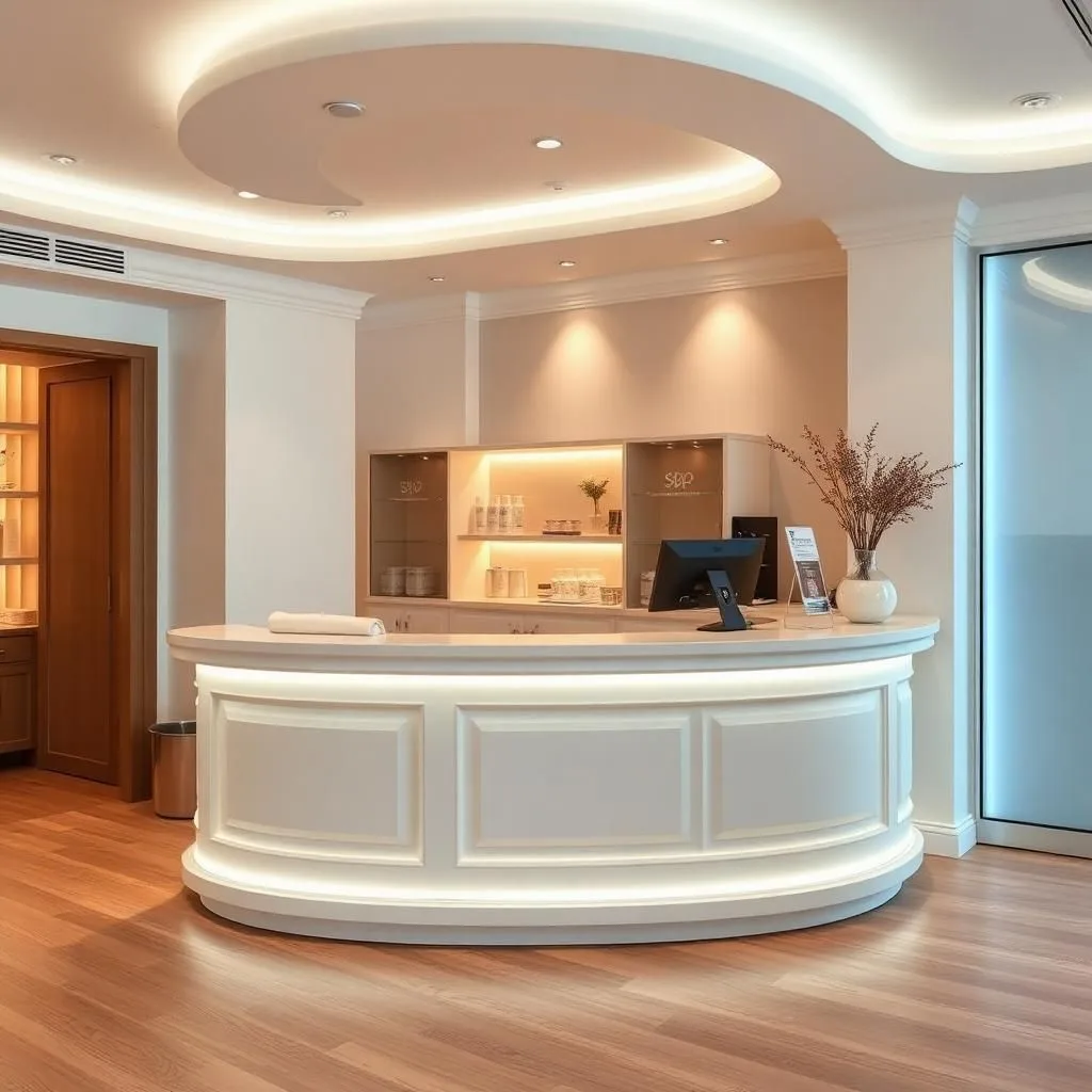 Quầy thu ngân gỗ sơn PU