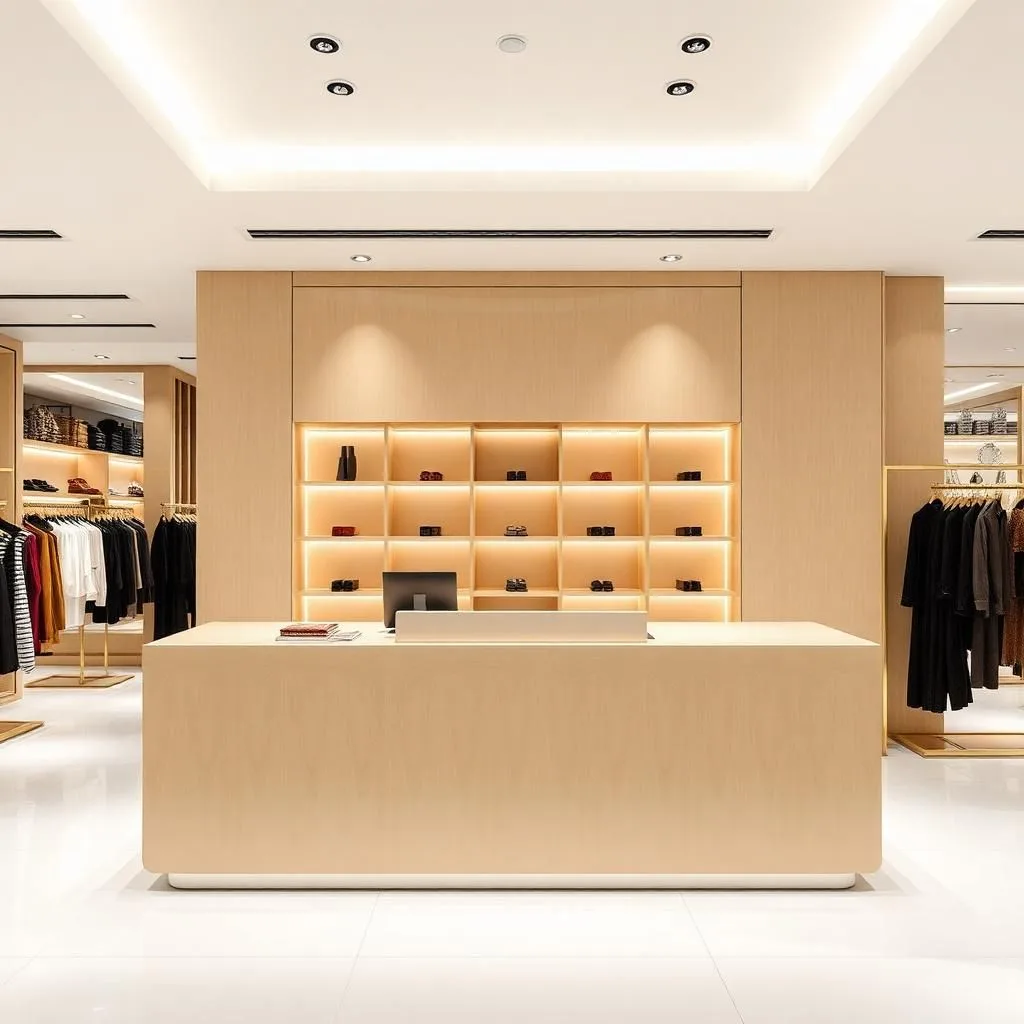 Quầy thu ngân gỗ sơn PU