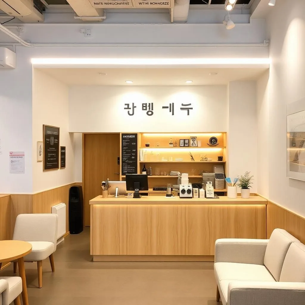 Quầy thu ngân phong cách Hàn Quốc