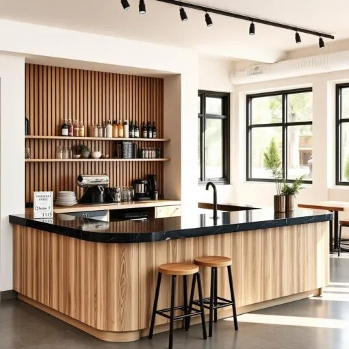 Quầy thu ngân kết hợp pha chế