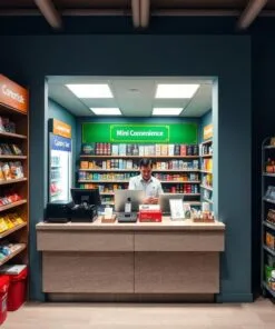 Quầy thu ngân cửa hàng tiện ích