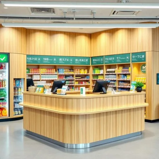 Quầy thu ngân cửa hàng tiện ích