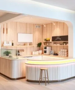 quầy thu ngân trà sữa hiện đại