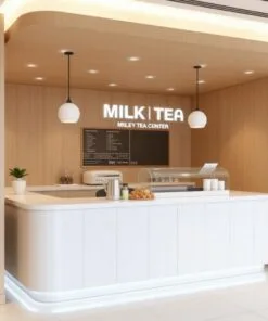 quầy thu ngân trà sữa hiện đại