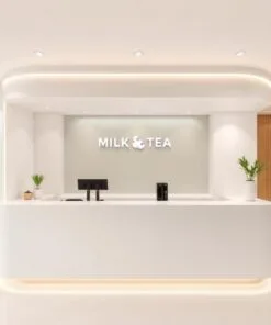 quầy thu ngân trà sữa hiện đại