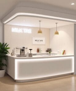 quầy thu ngân trà sữa hiện đại