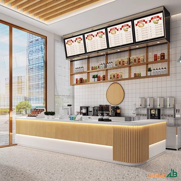 Quầy bar L, bố cục đẹp