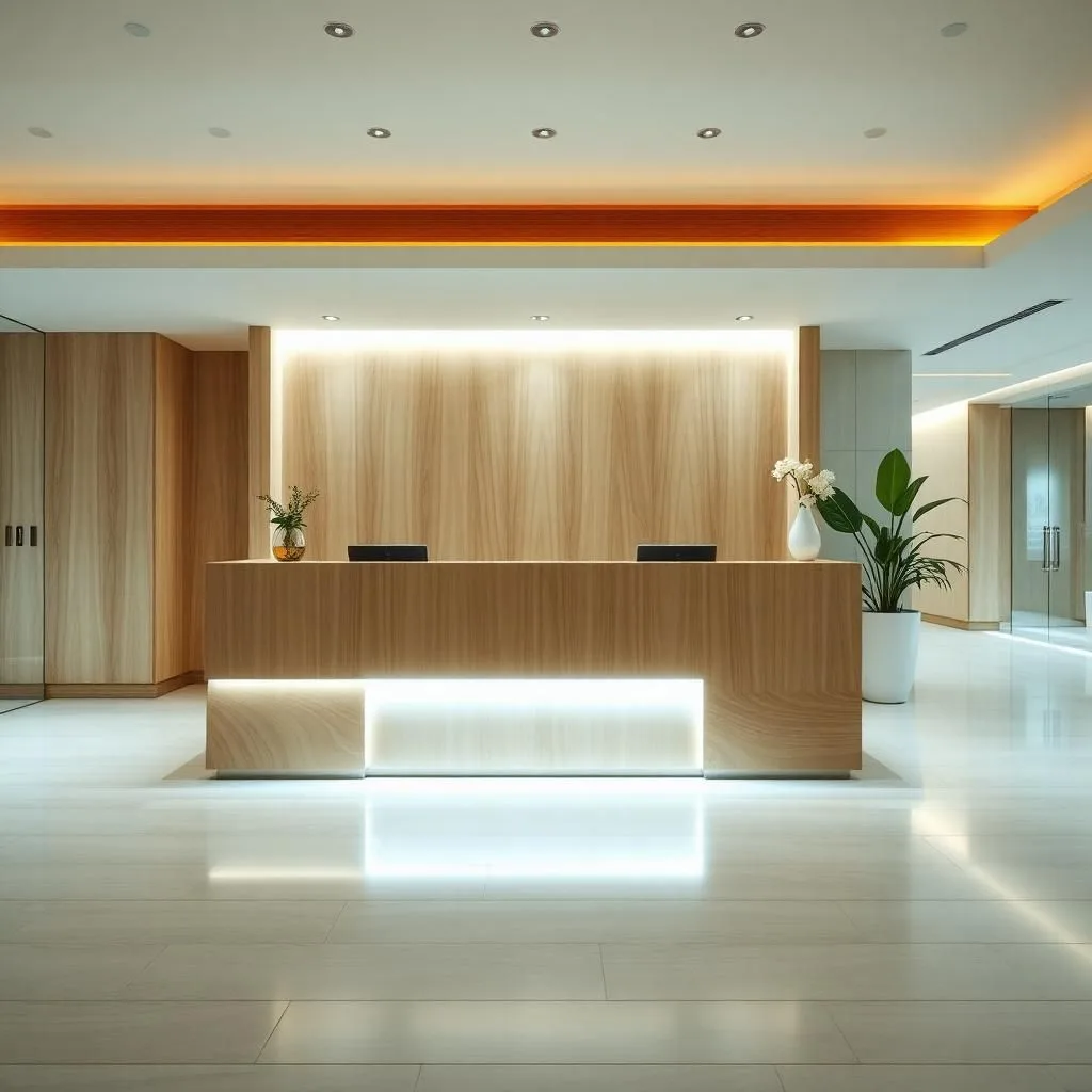 Quầy lễ tân bằng gỗ công nghiệp giá tốt