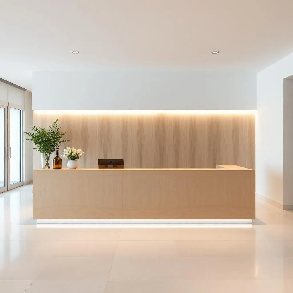 Quầy lễ tân bằng gỗ công nghiệp giá tốt