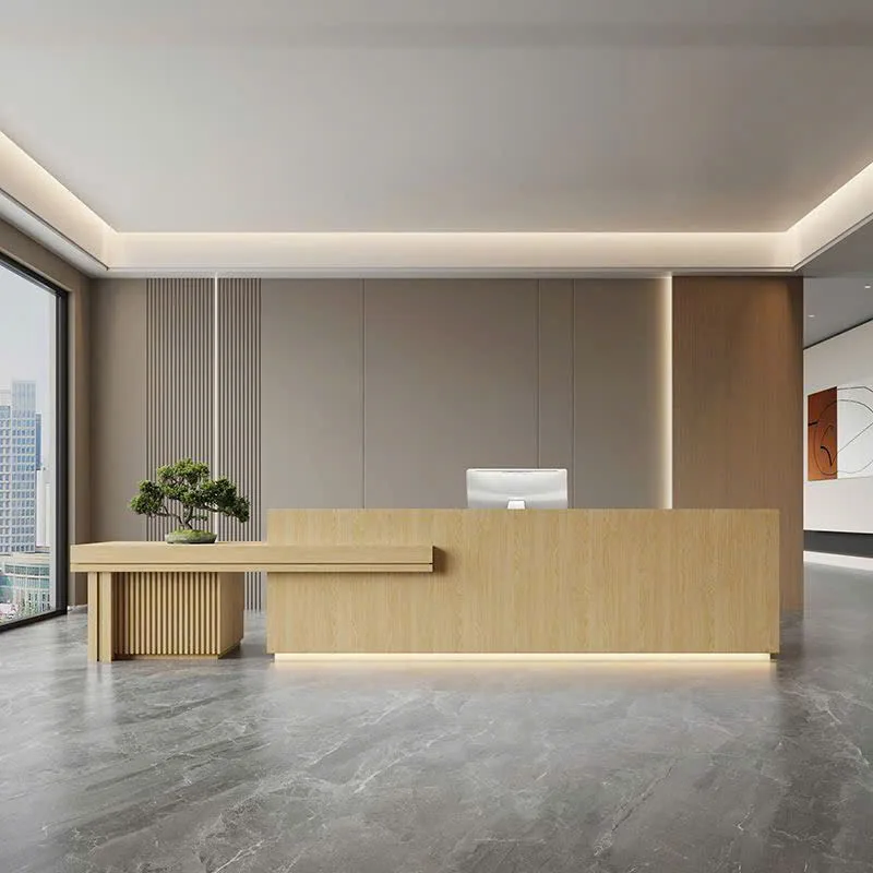 Quầy lễ tân bằng gỗ công nghiệp giá tốt